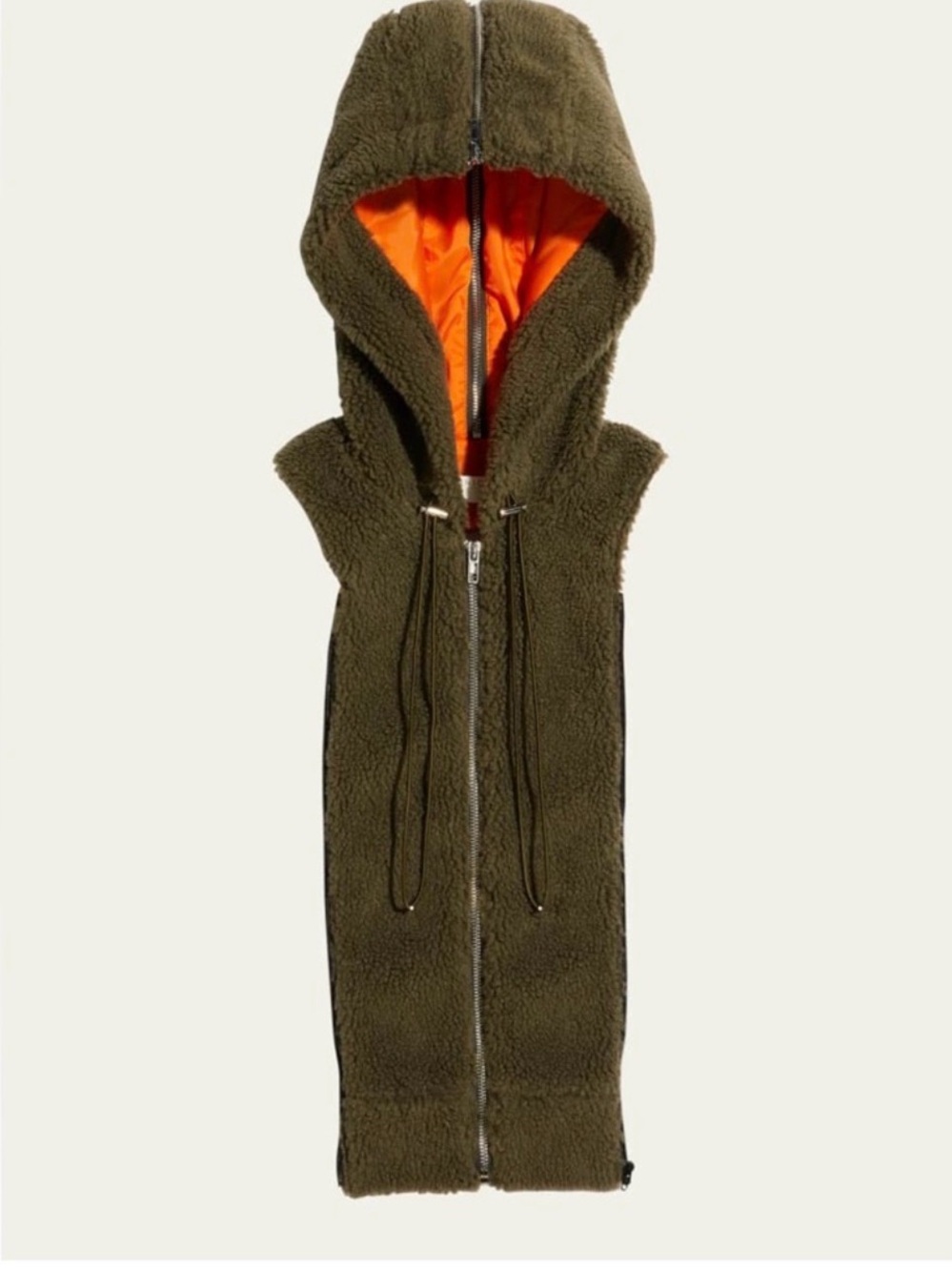 NWT Veronica Beard Oakleigh Fleece Dickey Army Green Insert For Jacket
